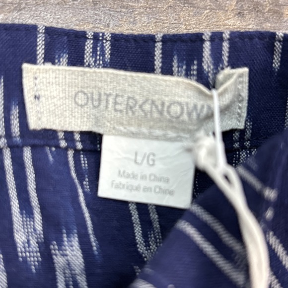 Outerknown X Pieces&Co Women's L Tides Tank Top Blue Rai Organic Cotton NEW - Picture 6 of 15
